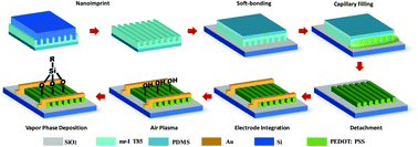 Graphical abstract: A chemiresistive sensor array from conductive polymer nanowires fabricated by nanoscale soft lithography
