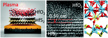 Graphical abstract: HfO2/HfS2 hybrid heterostructure fabricated via controllable chemical conversion of two-dimensional HfS2