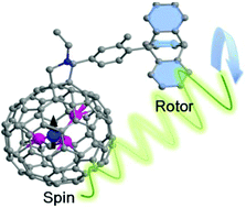 Graphical abstract: Triptycene molecular rotors mounted on metallofullerene Sc3C2@C80 and their spin–rotation couplings