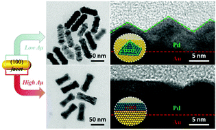 Graphical abstract: Interface engineered surface morphology evolution of Au@Pd core–shell nanorods