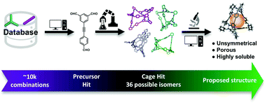 Graphical abstract: Computationally-inspired discovery of an unsymmetrical porous organic cage