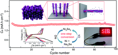 Graphical abstract: Three-dimensional hierarchical Ni3Se2 nanorod array as binder/carbon-free electrode for high-areal-capacity Na storage