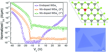 Graphical abstract: Controlled p-type substitutional doping in large-area monolayer WSe2 crystals grown by chemical vapor deposition