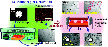 Graphical abstract: Fabrication of pixelated liquid crystal nanostructures employing the contact line instabilities of droplets