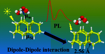 Graphical abstract: A dipole–dipole interaction tuning the photoluminescence of silicon quantum dots in a water vapor environment