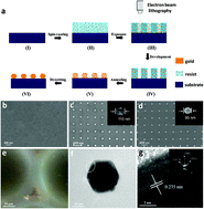 Graphical abstract: Direct electron-beam patterning of transferrable plasmonic gold nanoparticles using a HAuCl4/PVP composite resist