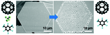Graphical abstract: Two-dimensional C60 nano-meshes via crystal transformation