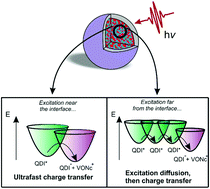 Graphical abstract: Binary small molecule organic nanoparticles exhibit both direct and diffusion-limited ultrafast charge transfer with NIR excitation