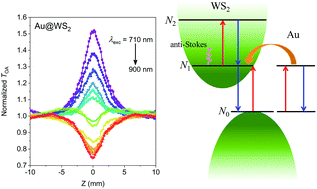 Graphical abstract: Highly tunable nonlinear response of Au@WS2 hybrids with plasmon resonance and anti-Stokes effect