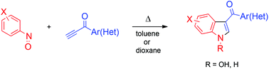 Graphical abstract: A novel synthesis of N-hydroxy-3-aroylindoles and 3-aroylindoles