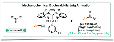 Graphical abstract: Robust Buchwald–Hartwig amination enabled by ball-milling