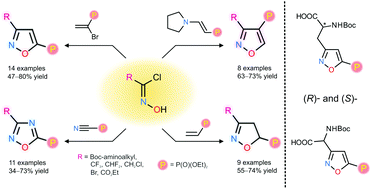 Graphical abstract: Regioselective synthesis of isoxazole and 1,2,4-oxadiazole-derived phosphonates via [3 + 2] cycloaddition