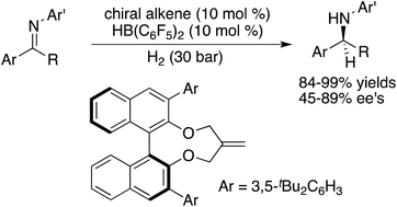 Graphical abstract: Asymmetric hydrogenation of imines with chiral alkene-derived boron Lewis acids