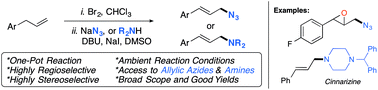 Graphical abstract: Practical regio- and stereoselective azidation and amination of terminal alkenes