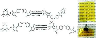 Graphical abstract: The Michael addition reaction of Meldrum's acid (MA): an effective route for the preparation of reactive precursors for MA-based thermosetting resins