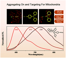 Graphical abstract: Real time bioimaging for mitochondria by taking the aggregation process of aggregation-induced emission near-infrared dyes with wash-free staining