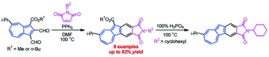 Graphical abstract: Synthesis of azulenophthalimides by phosphine-mediated annulation of 1,2-diformylazulenes with maleimides