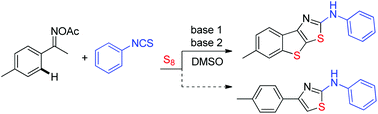 Graphical abstract: Three-component bis-heterocycliation for synthesis of 2-aminobenzo[4,5]thieno[3,2-d]thiazoles
