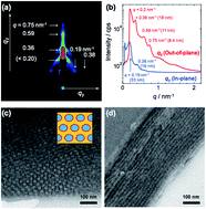 Graphical abstract: Core-shell cylinder (CSC) nanotemplates comprising mussel-inspired catechol-containing triblock copolymers for silver nanoparticle arrays and ion conductive channels