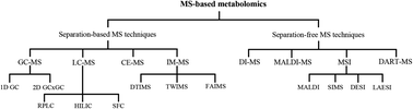 Graphical abstract: Advances in mass spectrometry-based metabolomics for investigation of metabolites
