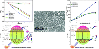 Graphical abstract: Low temperature synthesis of BiFeO3 nanoparticles with enhanced magnetization and promising photocatalytic performance in dye degradation and hydrogen evolution