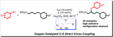 Graphical abstract: Copper-catalyzed C–S direct cross-coupling of thiols with 5-arylpenta-2,4-dienoic acid ethyl ester