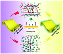 Graphical abstract: Self-assembly of 2D-metal–organic framework/graphene oxide membranes as highly efficient adsorbents for the removal of Cs+ from aqueous solutions
