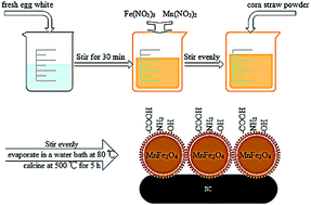 Graphical abstract: Functionalized biochar-supported magnetic MnFe2O4 nanocomposite for the removal of Pb(ii) and Cd(ii)