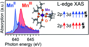 Graphical abstract: Probing the oxidation state of transition metal complexes: a case study on how charge and spin densities determine Mn L-edge X-ray absorption energies