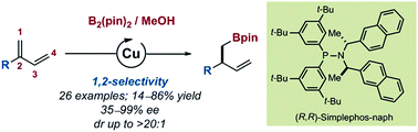 Graphical abstract: Copper-catalyzed enantioselective 1,2-borylation of 1,3-dienes