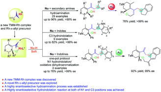 Graphical abstract: Rhodium-catalyzed asymmetric hydroamination and hydroindolation of keto-vinylidenecyclopropanes