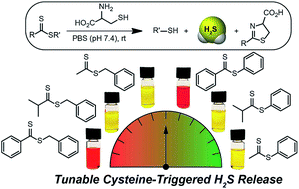 Graphical abstract: Dithioesters: simple, tunable, cysteine-selective H2S donors