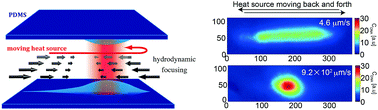 Graphical abstract: Thermal molecular focusing: tunable cross effect of phoresis and light-driven hydrodynamic focusing