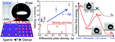 Graphical abstract: Drop mobility on superhydrophobic microstructured surfaces with wettability contrasts