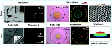 Graphical abstract: Evaporation and morphological patterns of bi-dispersed colloidal droplets on hydrophilic and hydrophobic surfaces