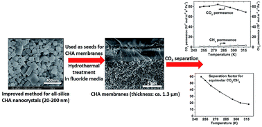 Graphical abstract: Highly permeable CHA membranes prepared by fluoride synthesis for efficient CO2/CH4 separation