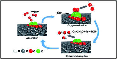 Graphical abstract: C–O−–K+ (Na+) groups in non-doped carbon as active sites for the oxygen reduction reaction