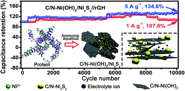 Graphical abstract: Biomass-derived C/N co-doped Ni(OH)2/NixSy with a sandwich structure for supercapacitors