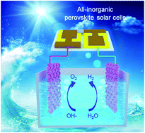 Graphical abstract: Highly efficient overall water splitting driven by all-inorganic perovskite solar cells and promoted by bifunctional bimetallic phosphide nanowire arrays