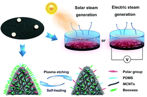 Graphical abstract: Bioinspired photothermal conversion coatings with self-healing superhydrophobicity for efficient solar steam generation