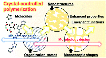Graphical abstract: Crystal-controlled polymerization: recent advances in morphology design and control of organic polymer materials