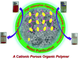 Graphical abstract: Cationic porous organic polymers as an excellent platform for highly efficient removal of pollutants from water