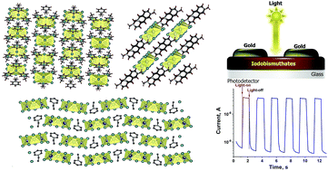 Graphical abstract: Polymeric iodobismuthates {[Bi3I10]} and {[BiI4]} with N-heterocyclic cations: promising perovskite-like photoactive materials for electronic devices