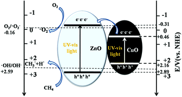 Graphical abstract: Photocatalytic oxidation of methane over CuO-decorated ZnO nanocatalysts