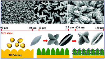 Graphical abstract: Structure architecture of micro/nanoscale ZIF-L on a 3D printed membrane for a superhydrophobic and underwater superoleophobic surface