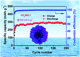 Graphical abstract: A 3D flower-like VO2/MXene hybrid architecture with superior anode performance for sodium ion batteries