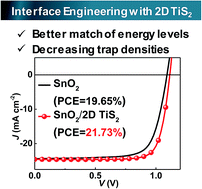 Graphical abstract: 21.7% efficiency achieved in planar n–i–p perovskite solar cells via interface engineering with water-soluble 2D TiS2