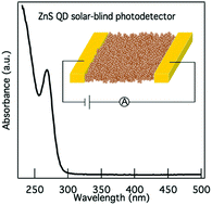 Graphical abstract: Solution-processed solar-blind deep ultraviolet photodetectors based on strongly quantum confined ZnS quantum dots