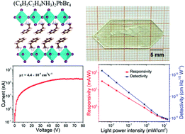 Graphical abstract: Two-dimensional (PEA)2PbBr4 perovskite single crystals for a high performance UV-detector