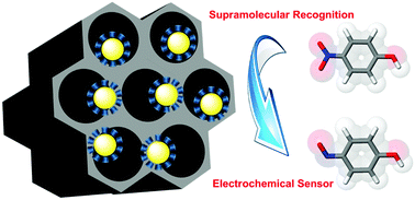 Graphical abstract: An electrochemical sensor for the detection of p-nitrophenol based on a cyclodextrin-decorated gold nanoparticle–mesoporous carbon hybrid